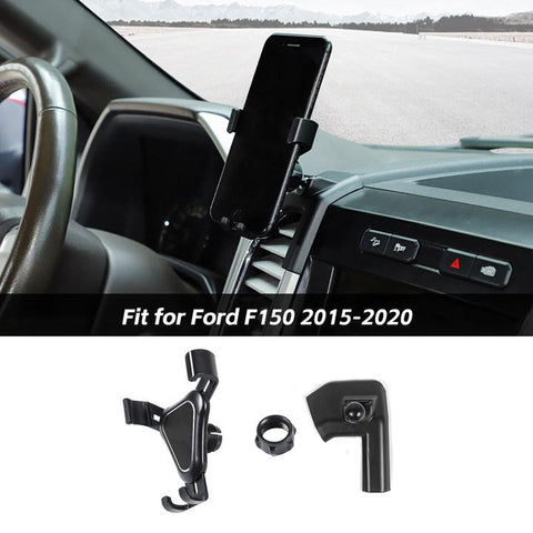 For 2015-2020 Ford F150 Dashboard 360° Car Mount Mobile Phone Bracket Holder Black