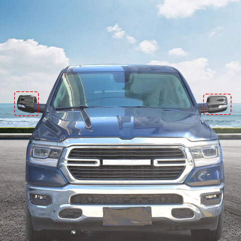 For 2018+ Dodge RAM Reverse Mirror Caps Shell Trim Cover