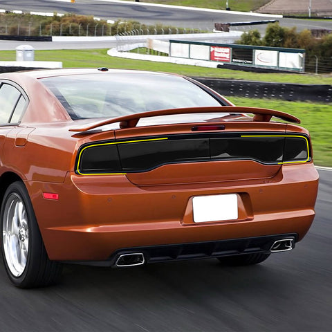 For 2011-2014 Dodge Charger Smoked Rear Taillight Backlight Lamp Decor Cover Trim