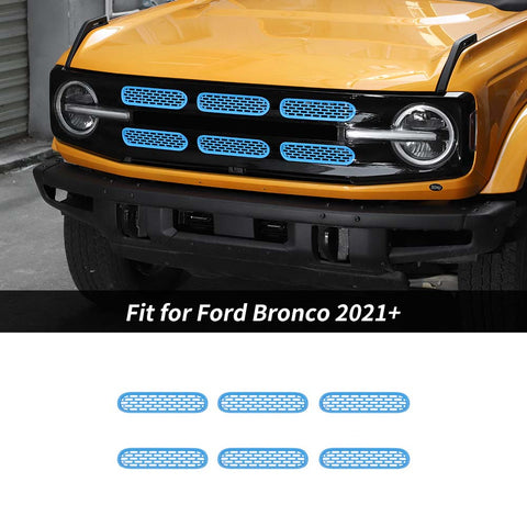 Center Grill Mesh Grille Insert Decor Cover Trim For 2021+ Ford Bronco｜CheroCar