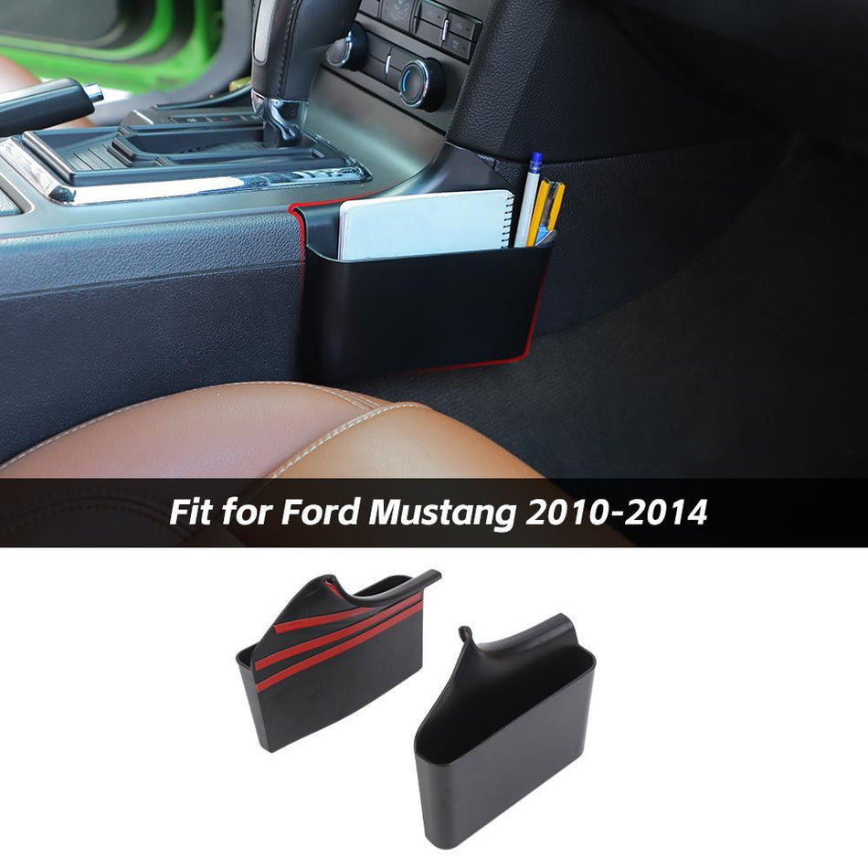 For 2010-2014 Ford Mustang Gear Shift Side Storage Box Organizer Trays
