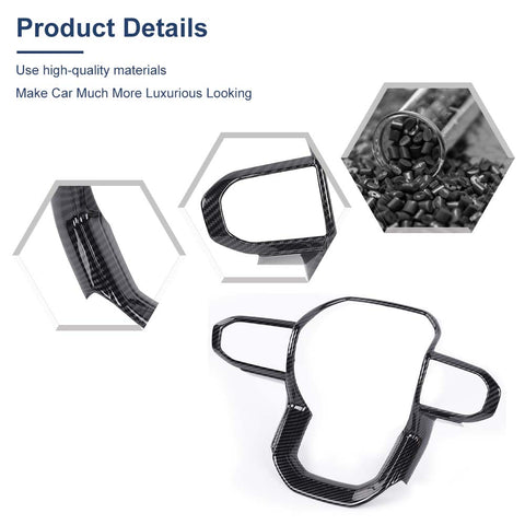 For 2023+ Chevy Colorado 9 x Carbon Fiber Center Console Decorative Trim Cover Kit
