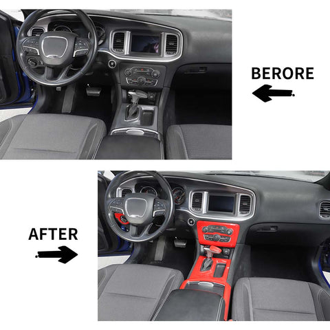 Interior Central Control Cover Trim Kit For Dodge Charger 2015+ Accessories | CheroCar