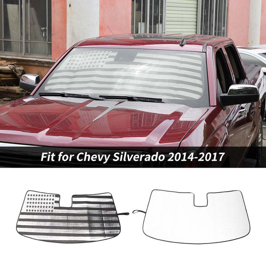 Front Windshield Sun Shade Sun Visor Cover For Chevrolet Silverado/GMC Sierra 2014-2017 Accessories | Cherocar