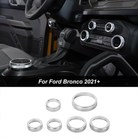 Air Condition Headlight Radio Switch Knob Trim Ring for Ford Bronco 2021+ Accessories｜CheroCar