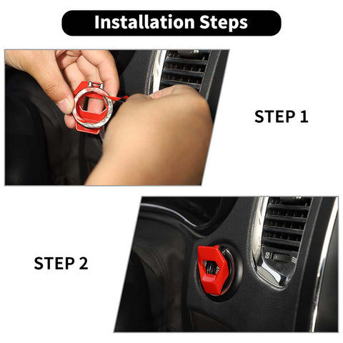 Car Engine Start Stop Button Cover Ring Ignition Push Switch Trim For Dodge Charger 2011+ Accessories | CheroCar