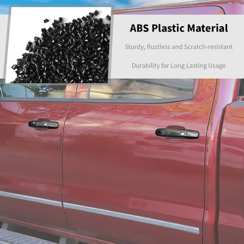 For 2014-2018 Chevy Silverado/GMC Sierra/2014-2019 Suburban/GMC YUKON/Tahoe Outer Door Handle Shell Cover Trim 4 Door