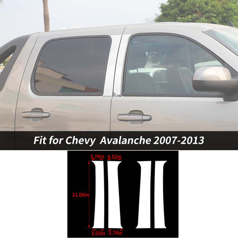 For 2007-2013 Chevy Avalanche/ 2014-2018 GMC Sierra Window Center Pillar Post Cover Trim