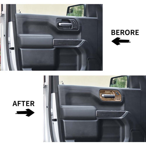 Interior Door Handle Bowl Decor Cover Trim For Chevy Silverado/GMC Sierra 2019-2022 2-Door Accessories | CheroCar