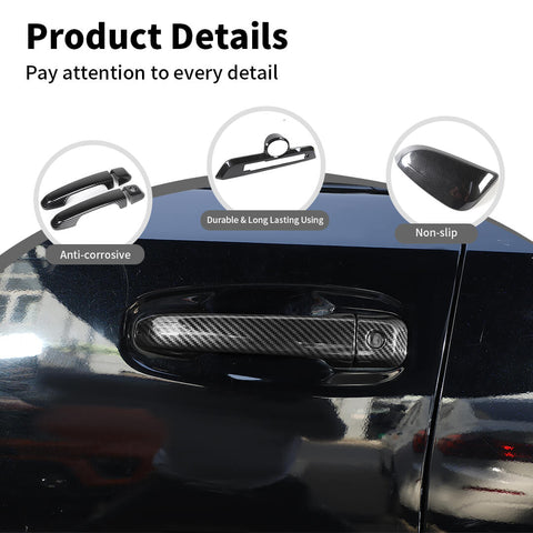 For 2017-2023 4Runner Rearview Mirror Shell & Door Handle & Tailgate Guard Cover Kit