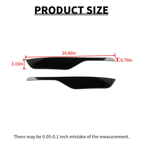 For 2019+ Chevy Camaro Smoket Black Front Headlight Panel Cover Trim