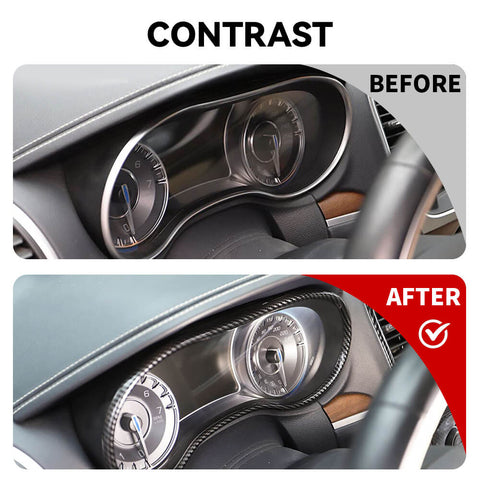 For 2015+ Chrysle 300/300C Center Console Dashboard Instrument Panel Meter Panel Trim Ring Cover