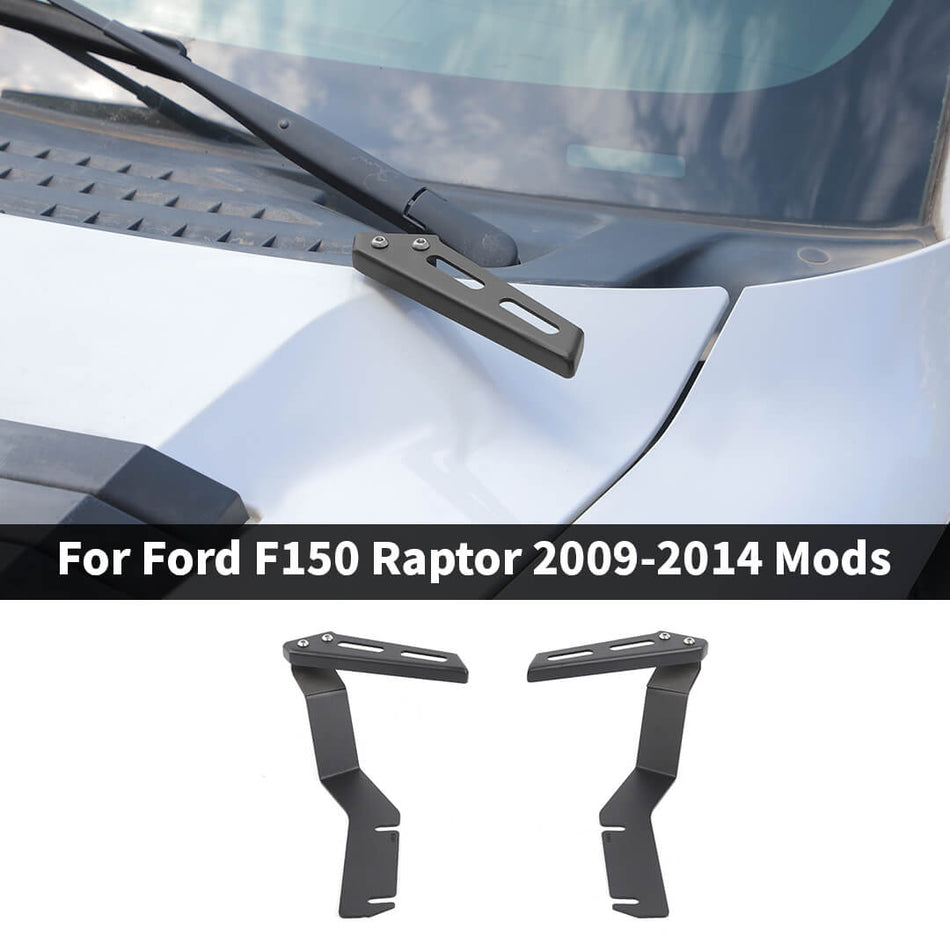 For 2009-2014 Ford F150 Raptor Front LED Light Pod Hood Ditch Mount Bracket Holder (4 pcs)