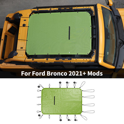For 2021+ Ford Bronco Roof Insulation Net Mesh Bikini Top Sunshade Cover