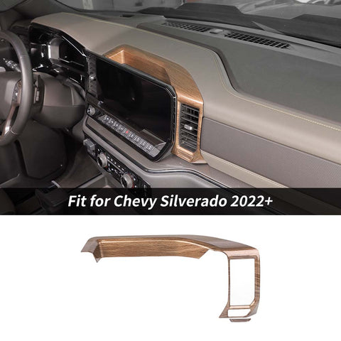 Central Control Navigation GPS Panel Trim Cover Decor For Chevy Silverado 2022+ Accessories | CheroCar