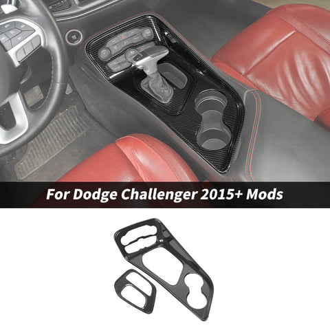 For 2015+ Dodge Challenger Interior Center Gear Shift Panel Trim Cover