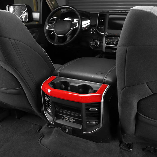 Rear Cup Holder Panel Trim Cover For Dodge Ram 1500 2018+ Accessories | CheroCar