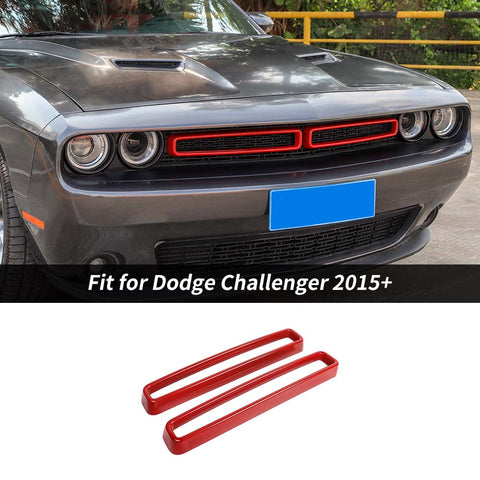 Front Grill Mesh Grille Inserts Trim Cover For Dodge Challenger 2015+ Accessories | CheroCar