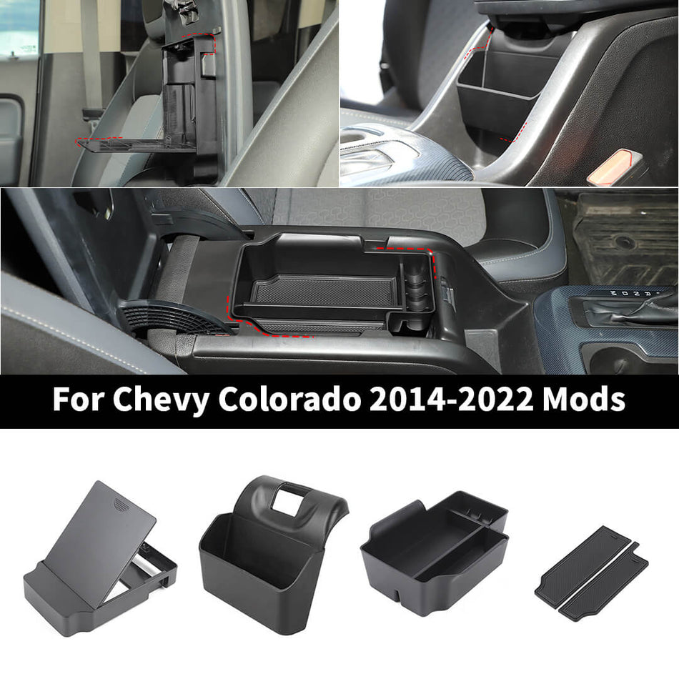 For 2014-2022 Chevy Silverado/GMC-CANYON Center Console Gear Shift Armrest Storage Box Tray Organizer (3 pcs)