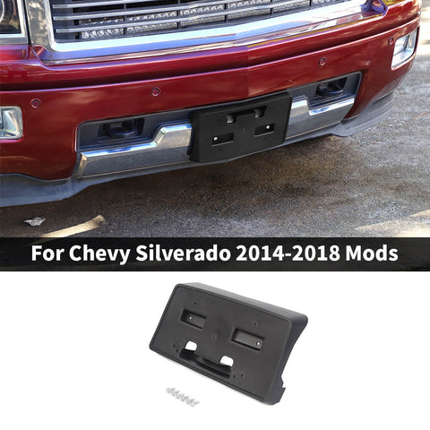 For 2014-2018 Chevy Silverado Front License Plate Holder Frame Mount Bracket