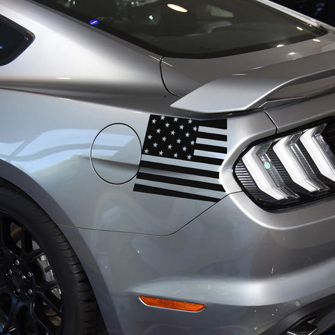 For 2015+ Ford Mustang Rear Fender Trim Sticker American Flag