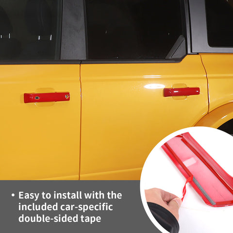 For 2021+ Ford Bronco Exterior Side RearView Mirror Shell Door Handle Trim Cover Kit