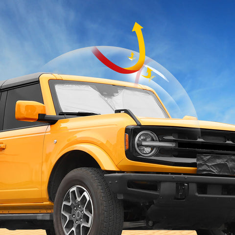 For 2021+ Ford Bronco Front Window Windshield Sun Shade Visor Uv Block