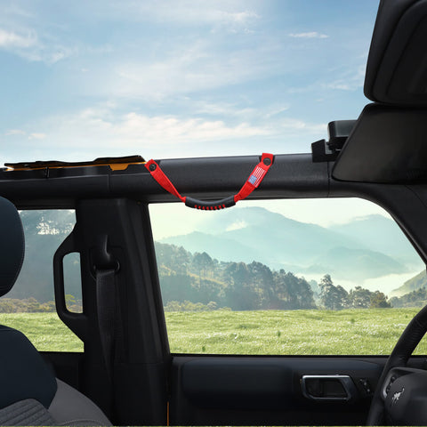 For 2021+ Ford Bronco Car Top Roll Bar Grab Handles Grip Accessories (2 pcs)