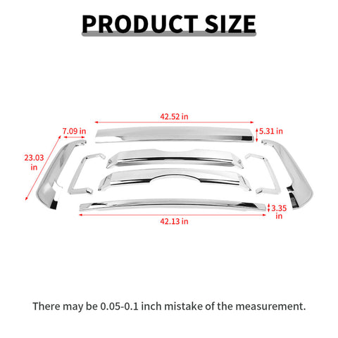 For 2011-2016 Ford F250/F350/F450/F550 Exterior Front Mesh Grille Trim Cover