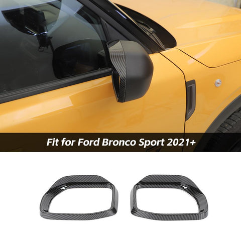 Side Rearview Mirror Rain Eyebrow Cover Trim For Ford Bronco Sport 2021+ Accessories | CheroCar