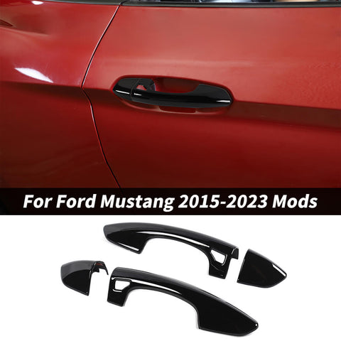 For 2015-2023 Ford Mustang Car Door Handle Cover Trim Overlay Shell
