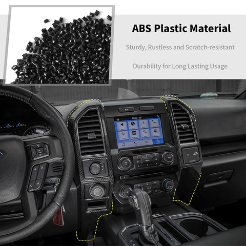 For 2015-2020 Ford F150 Interior Center Console Gear Shift Trim Cover Kit