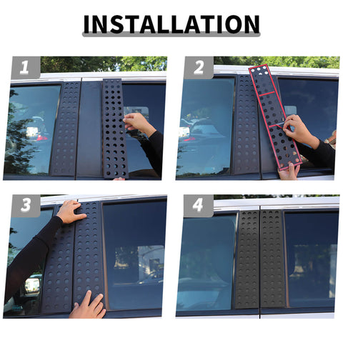 For 2009-2014 Ford F150 Raptor Car Window Center Pillar Post Panel Cover Trim