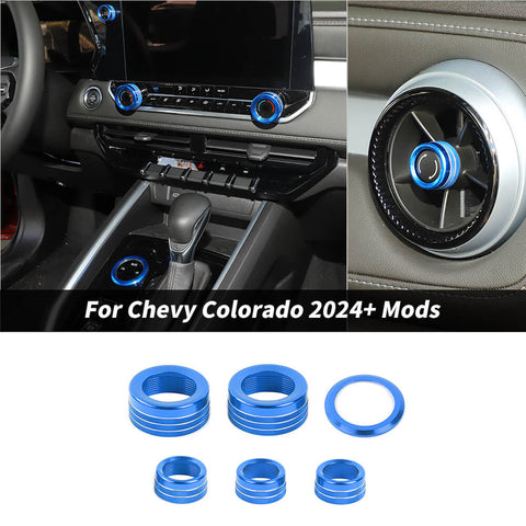 For 2024+ Chevy Colorado Center Console 4WD AC Knob Adjust Ring Trim Cover