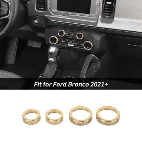 Air Conditioning/Audio Switch Knob Trim Ring For Ford Bronco 2021+ Accessories | CheroCar