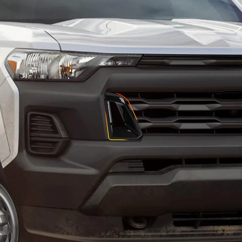 For 2023+ Chevy Colorado Front Side Bumper Grille Air Outlet Insert Cover Trim