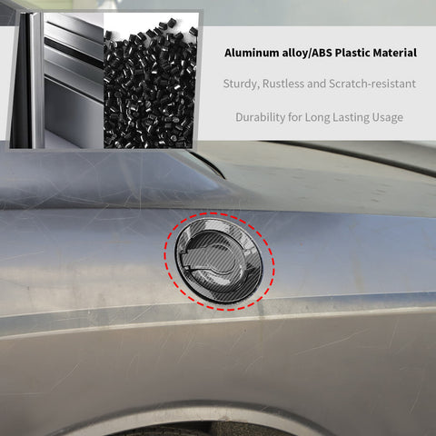For 2009+ Dodge Challenger Gas Cap Fuel Filler Door Tank Cap Trim Cover