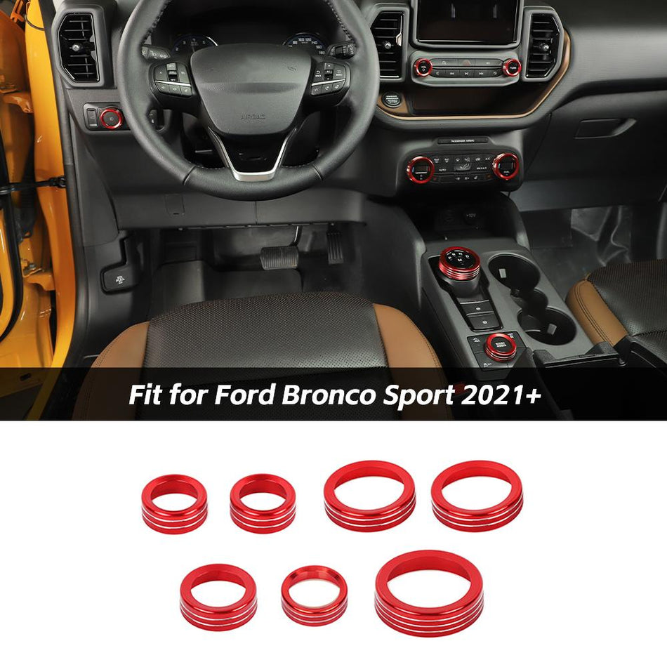 For 2021+ Ford Bronco Sport Headlight/Four-Wheel Drive/Radio Switch Knob Trim