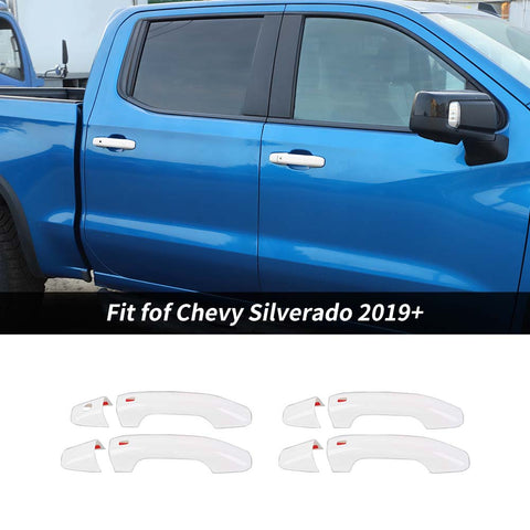 8PCS Door Handle Bezel Shell Cover Trim Decor For Chevy Silverado 19+ Suburban 20+/Tahoe 21+/GMC-YUKON 21+/GMC-SIERRA 19+ Accessories | CheroCar