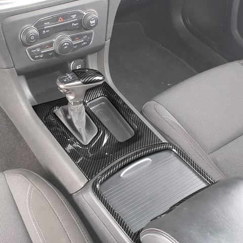 For 2015+ Dodge Charger 4 x Gear Shift Panel Shift Knob Cup Holder Panel Trim Decor