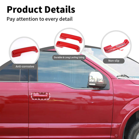 For 2015-2020 Ford F150 Exterior Car Door Handle Shell Cover Trim (2 pcs)