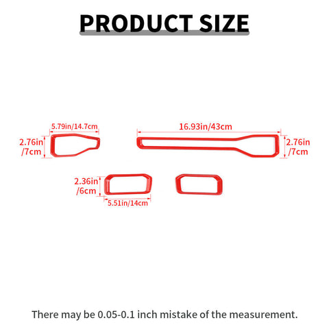 For 2024+ Ford Mustang 4 x Car Center Console Air Conditioning Vent Decor Cover Trim