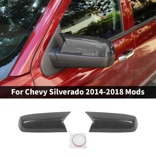 For 2014-2018 Chevy Silverado/Suburban/Tahoe/GMC-YUKON/GMC-SIERRA Rearview Side Mirror Shell Cover Trim Caps (2 pcs)