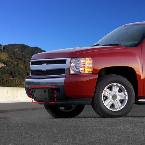 For 2007-2013 Chevy Silverado Front Bumper License Plate Tag Bracket Holder