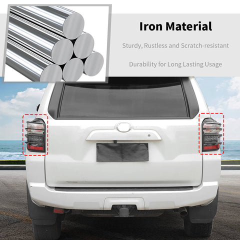 For 2014-2023 4Runner Front  Rear Head Light Lamp Guards Protector Cover Trim Kit