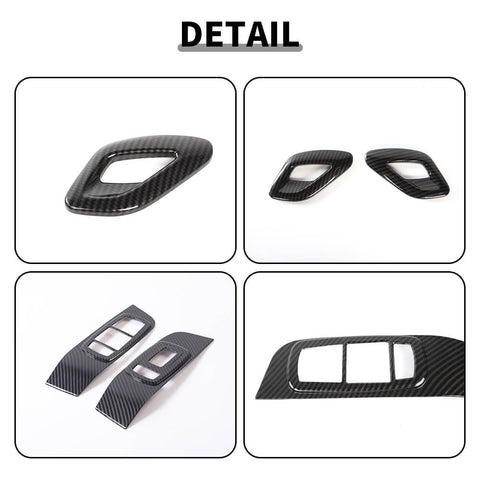 For 2015+ Dodge Challenger Car Inner Door Handle Window Switch Panel Trim Cover