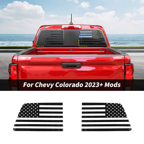 For 2023+ Chevy Colorado/GMC-CANYON Rear Window Glass Decal Sticker Trim Cover