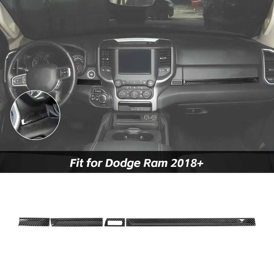 For 2018+ Dodge Ram Center Console Trim Decor Panel Strip