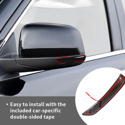 For 2011-2016 Dodge Durango Smoked Black Rearview Mirror Light Lamp Turn Signal Trim Cover