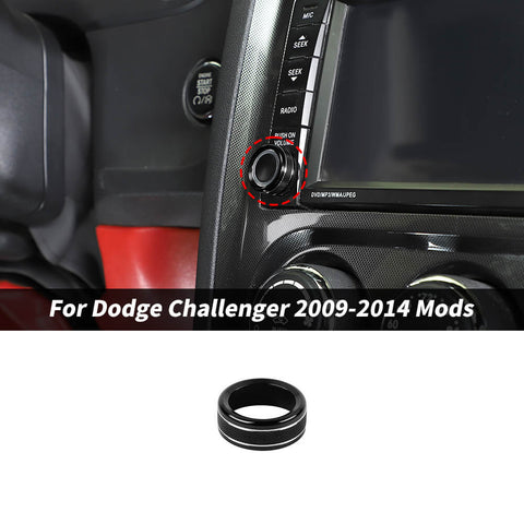 For 2009-2014 Dodge Challenger Center Console Navigation Switch Knob Trim Ring